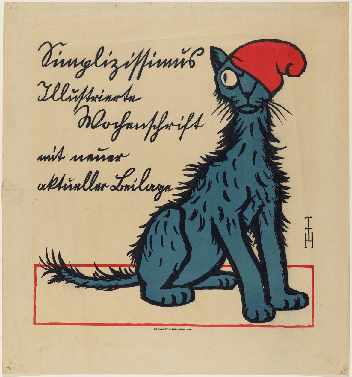 Plakat reklamowy dla Simplicissimus autorstwa Thomas Theodor Heine