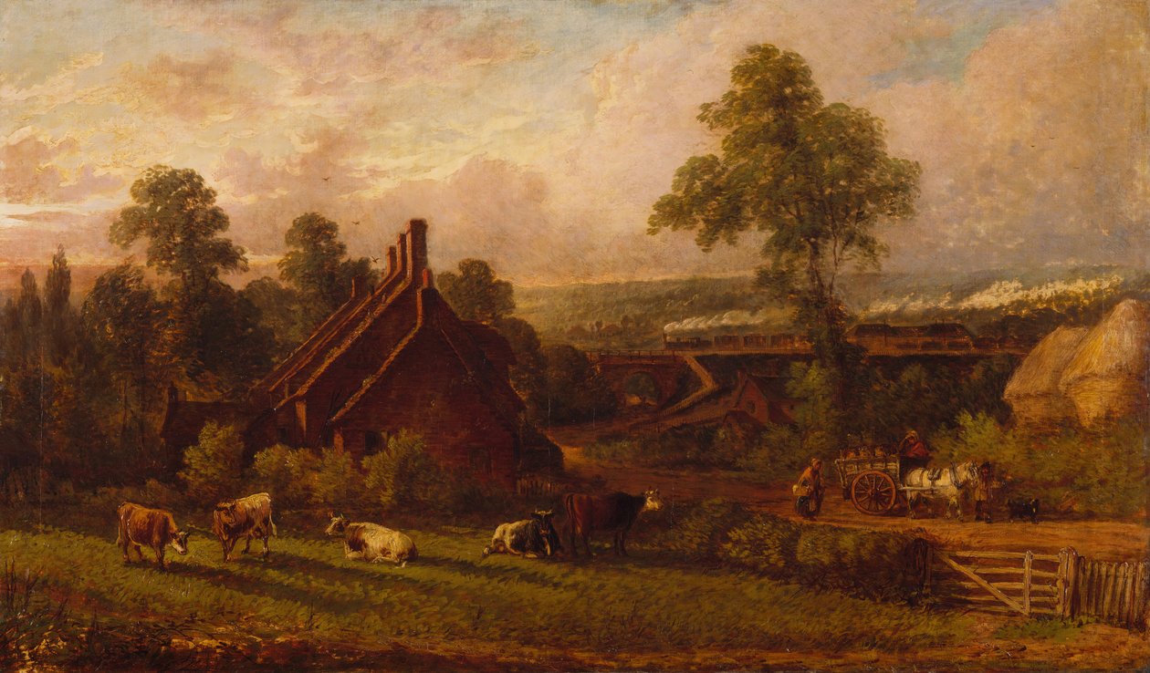 Linia kolejowa w Northfield, 1871. autorstwa Thomas Thomas