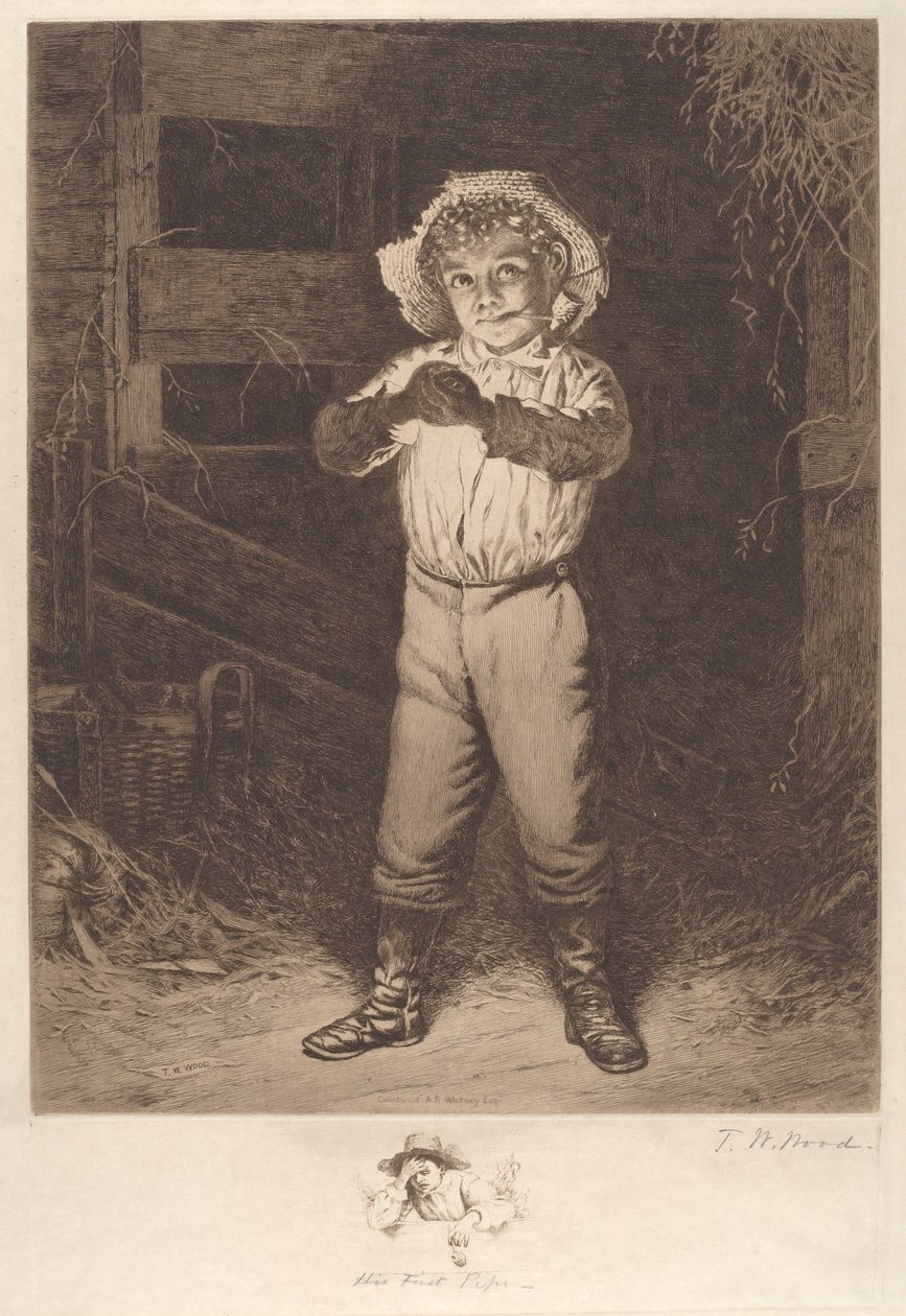 Jego pierwsza fajka autorstwa Thomas Waterman Wood