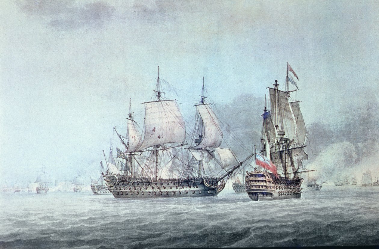 Bitwa Świętych autorstwa Thomas Whitcombe