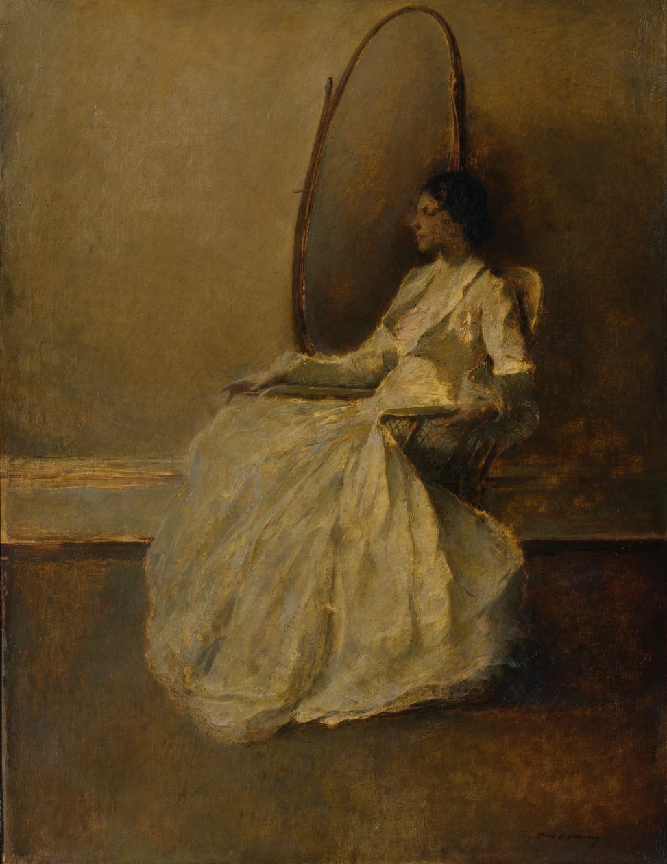 Dama w bieli (nr 1) autorstwa Thomas Wilmer Dewing