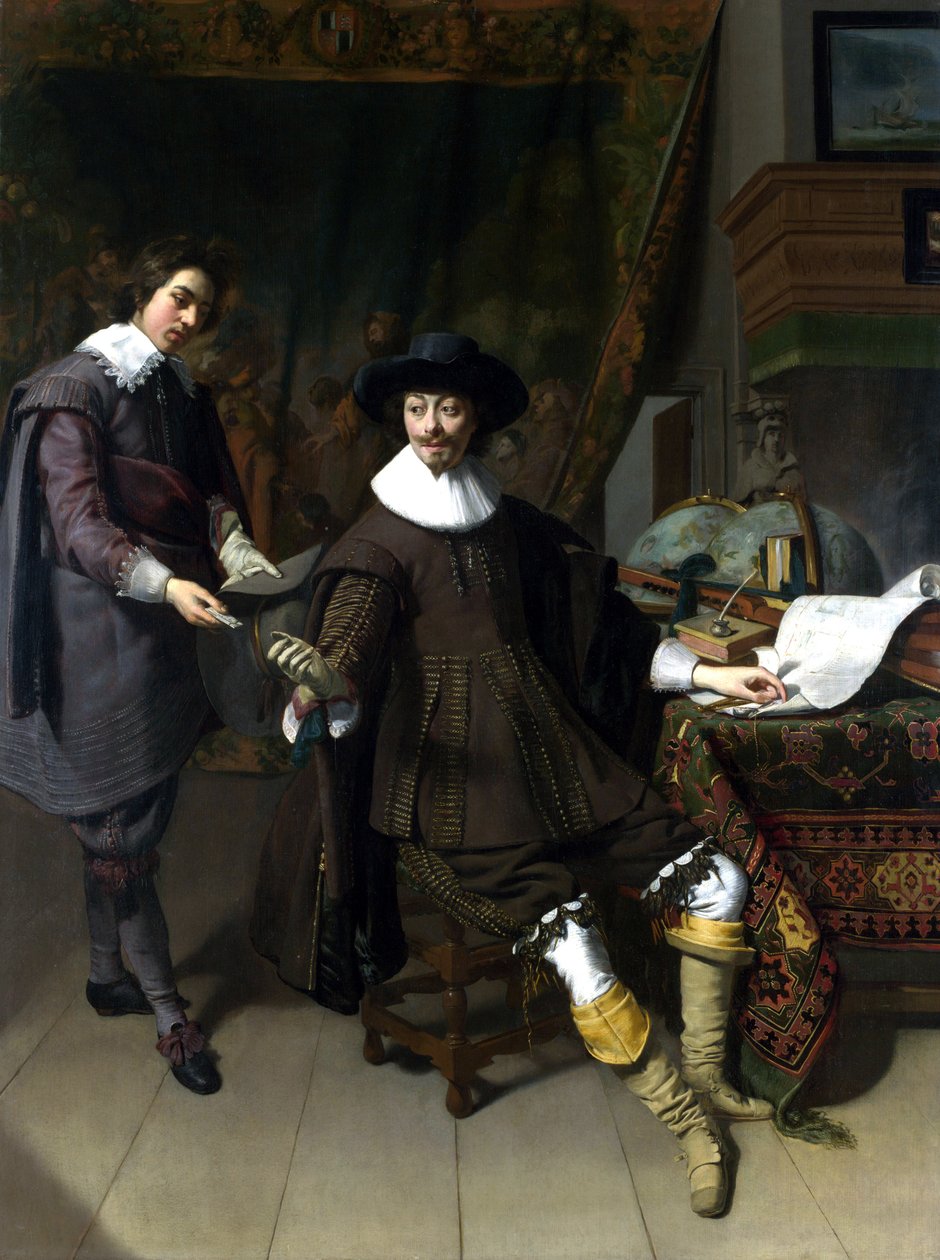 Constantijn Huygens i jego urzędnik autorstwa Thomas de Keyser