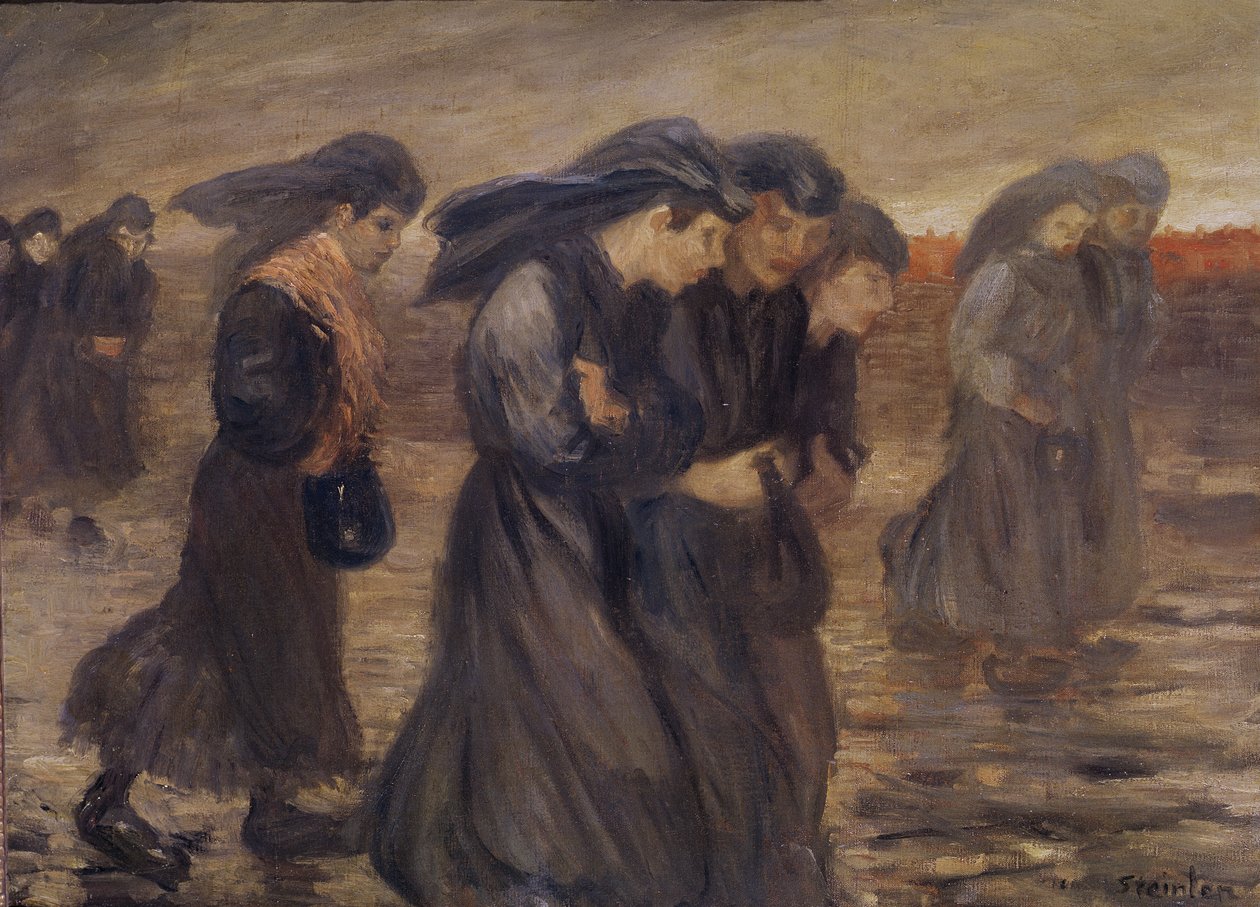 Równiarki do węgla, 1905 autorstwa Théophile Alexandre Steinlen