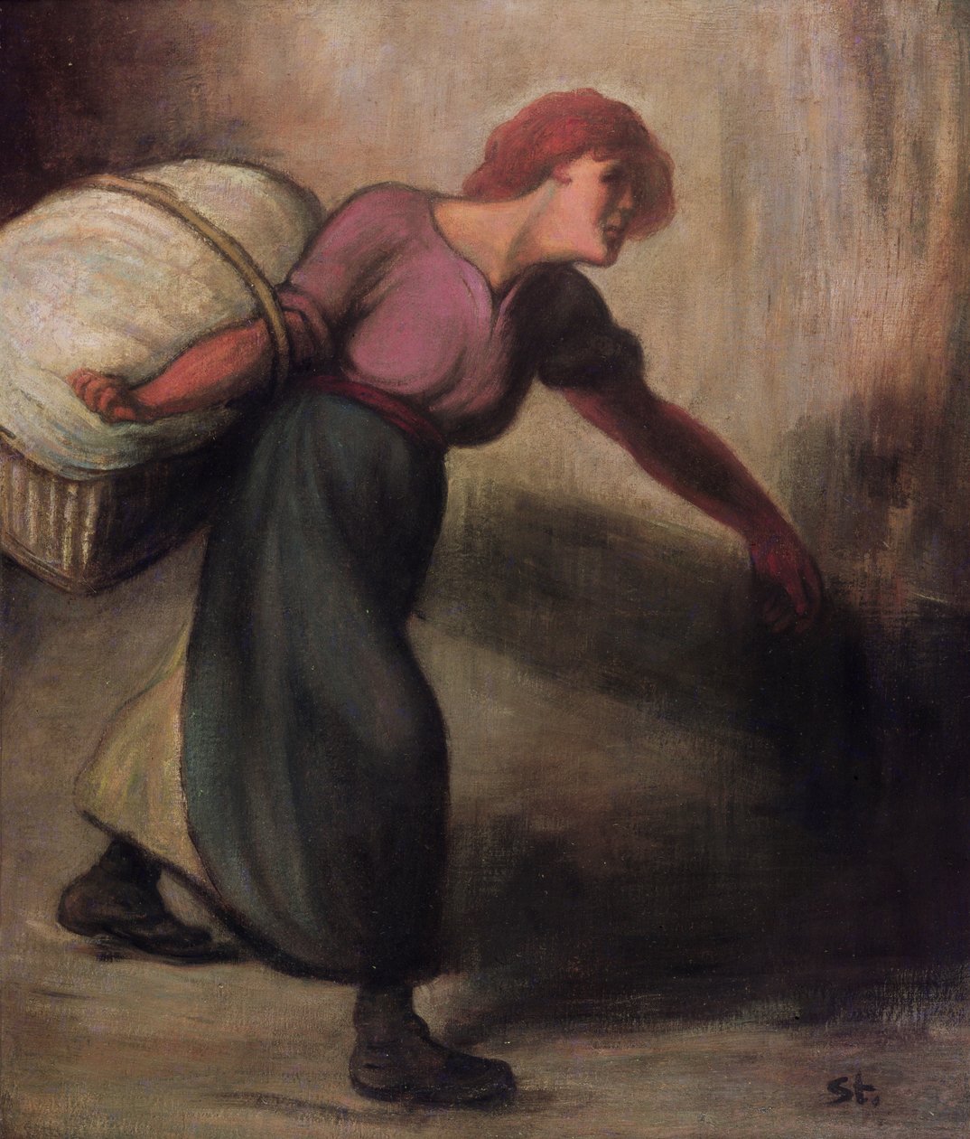 Praczka, 1894 autorstwa Théophile Alexandre Steinlen