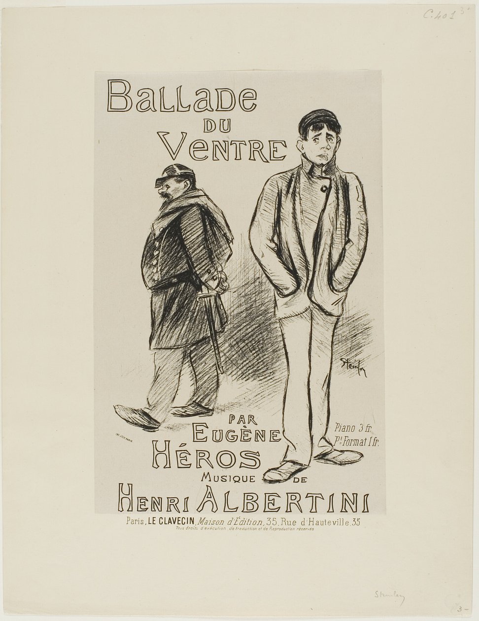 Ballade du Ventre autorstwa Théophile Alexandre Pierre Steinlen