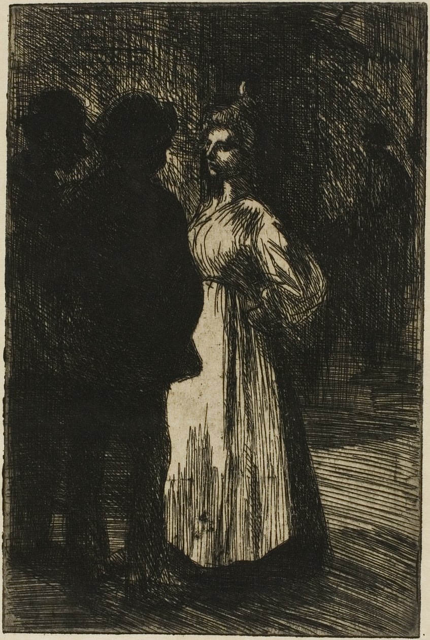 Rozmowa nocą autorstwa Théophile Alexandre Pierre Steinlen