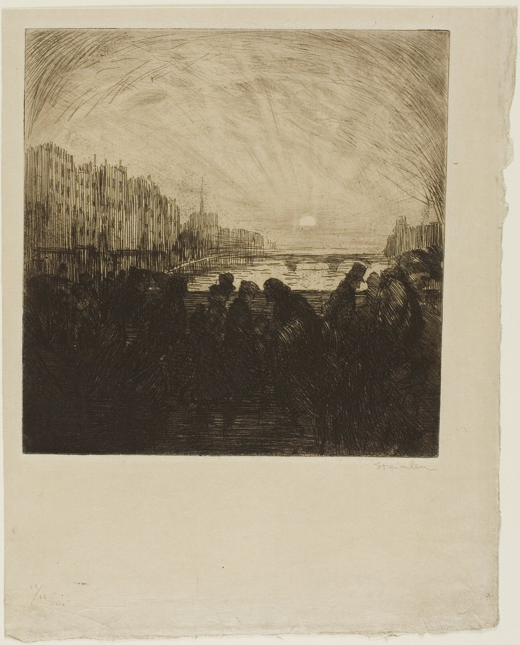 Efekt zachodzącego słońca autorstwa Théophile Alexandre Pierre Steinlen