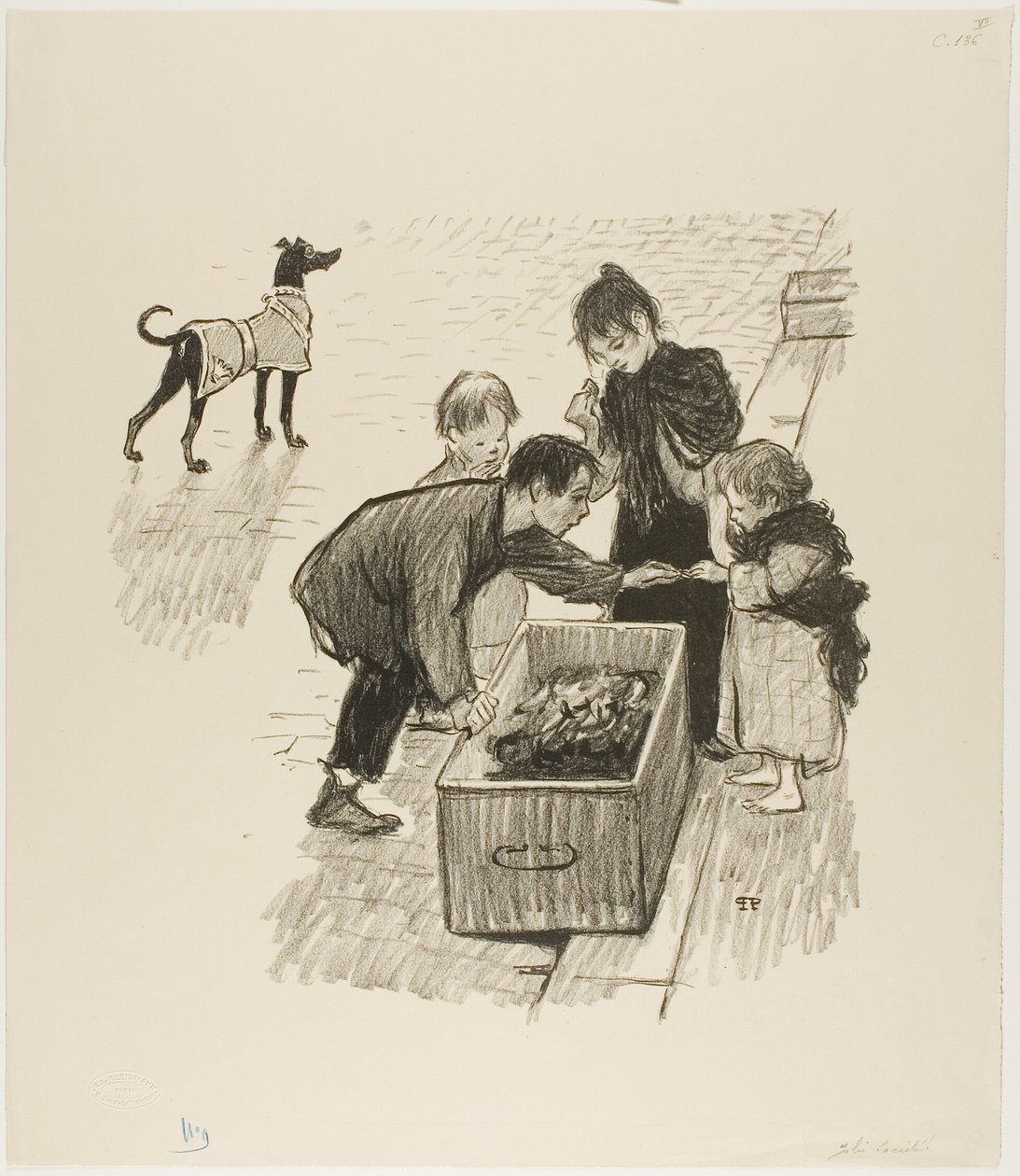 Wysokie społeczeństwo! autorstwa Théophile Alexandre Pierre Steinlen