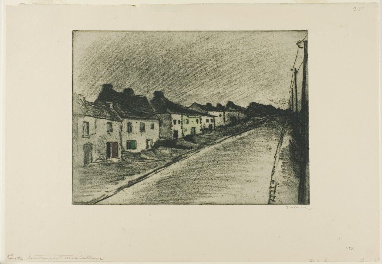 Droga przez wioskę autorstwa Théophile Alexandre Pierre Steinlen