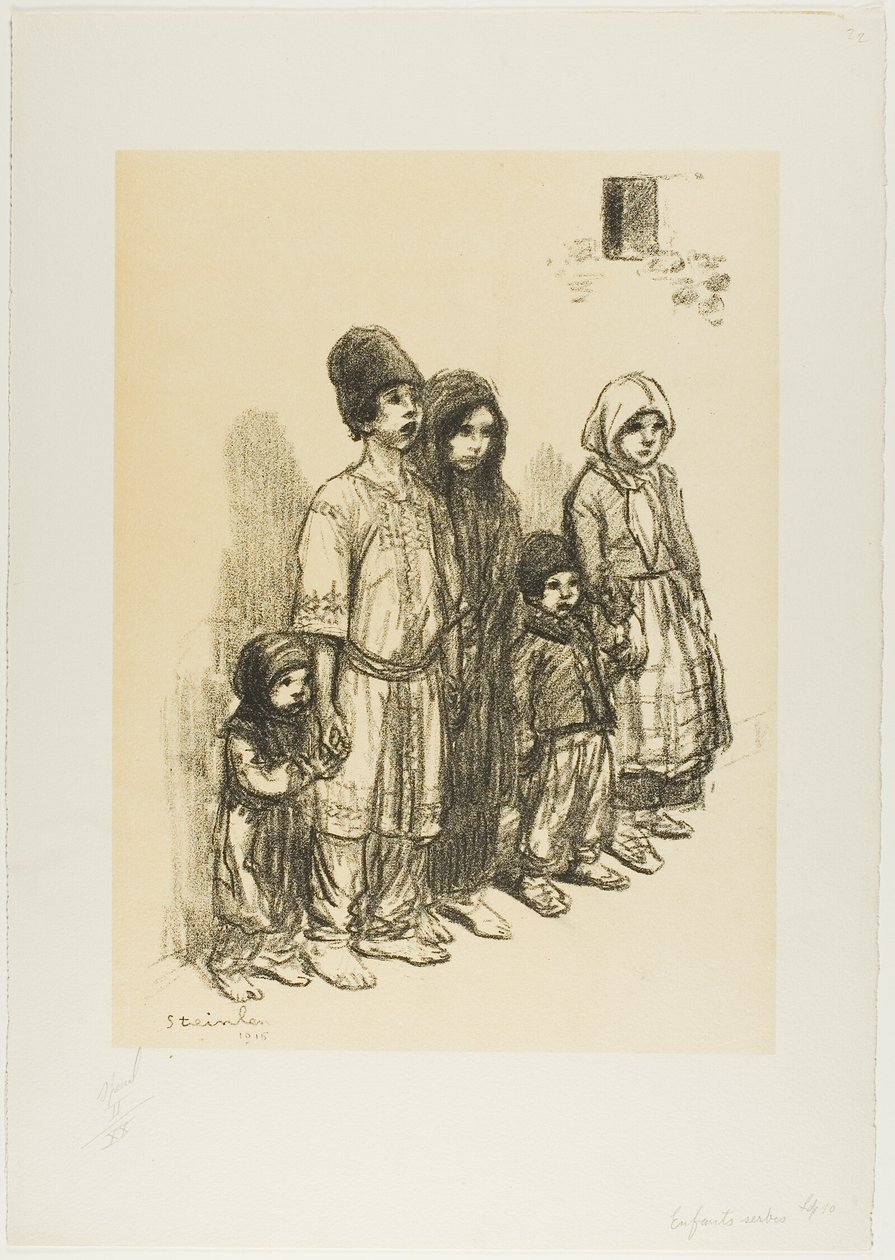 Serbskie dzieci autorstwa Théophile Alexandre Pierre Steinlen