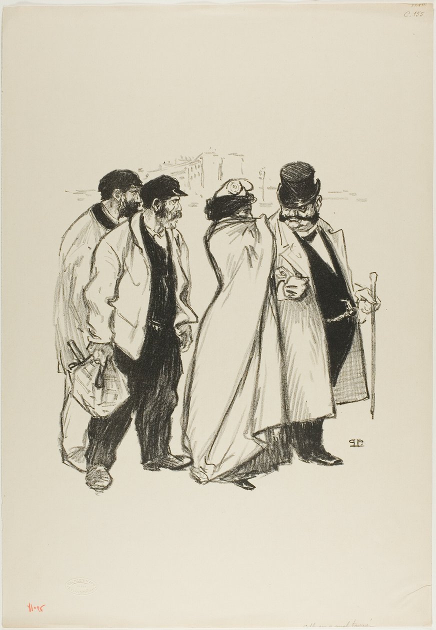 Wypadła fatalnie! autorstwa Théophile Alexandre Pierre Steinlen