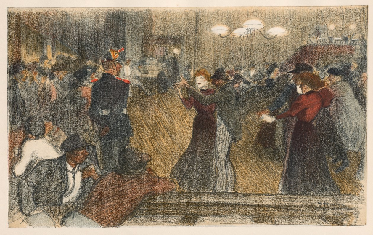 Bal de Barriere, 1898. autorstwa Théophile Alexandre Steinlen