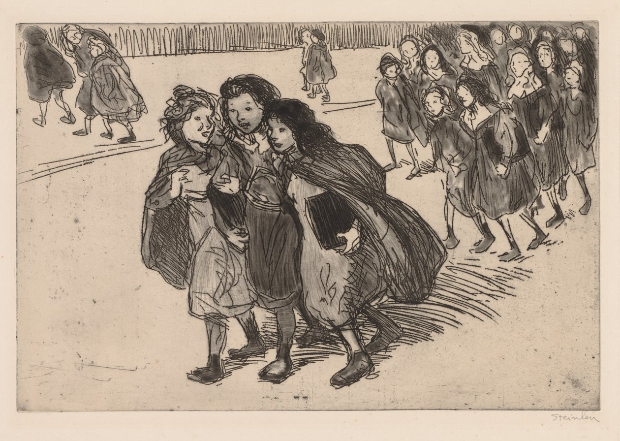 Powrót ze szkoły autorstwa Théophile Alexandre Steinlen