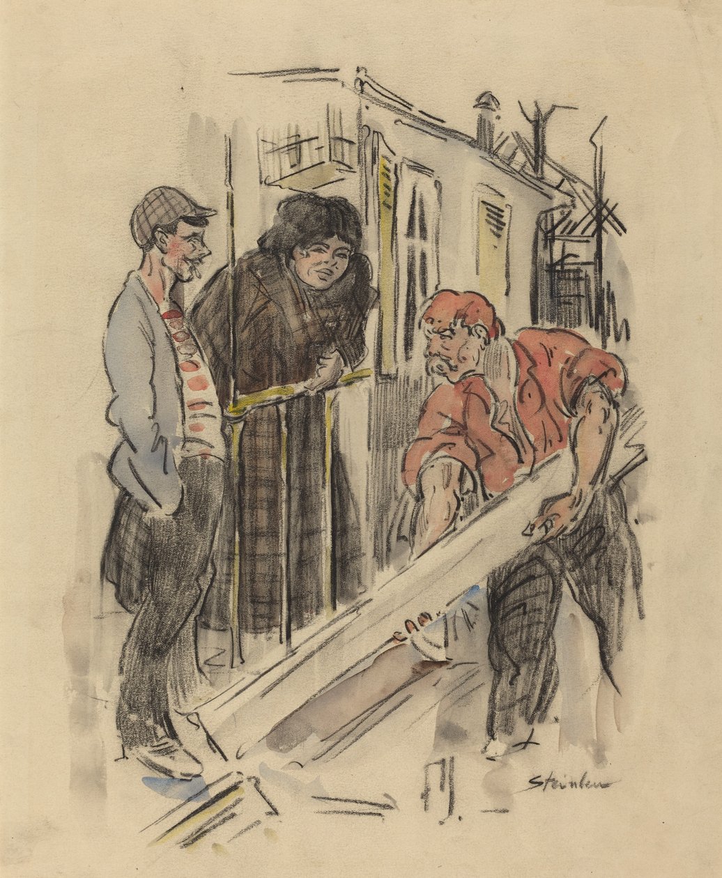 Plotki, koniec XIX-początek XX wieku. autorstwa Théophile Alexandre Steinlen