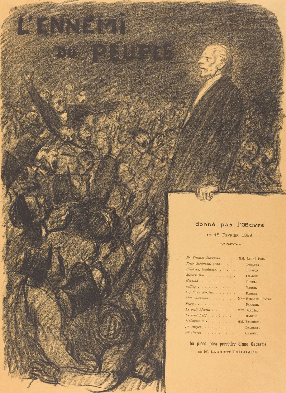 Wróg ludu, 1899. autorstwa Théophile Alexandre Steinlen