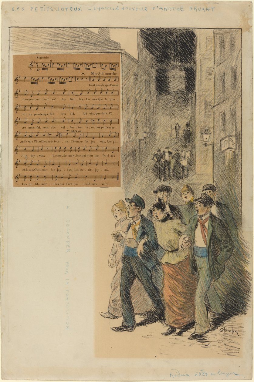 Wesołe maluchy, 1891. autorstwa Théophile Alexandre Steinlen