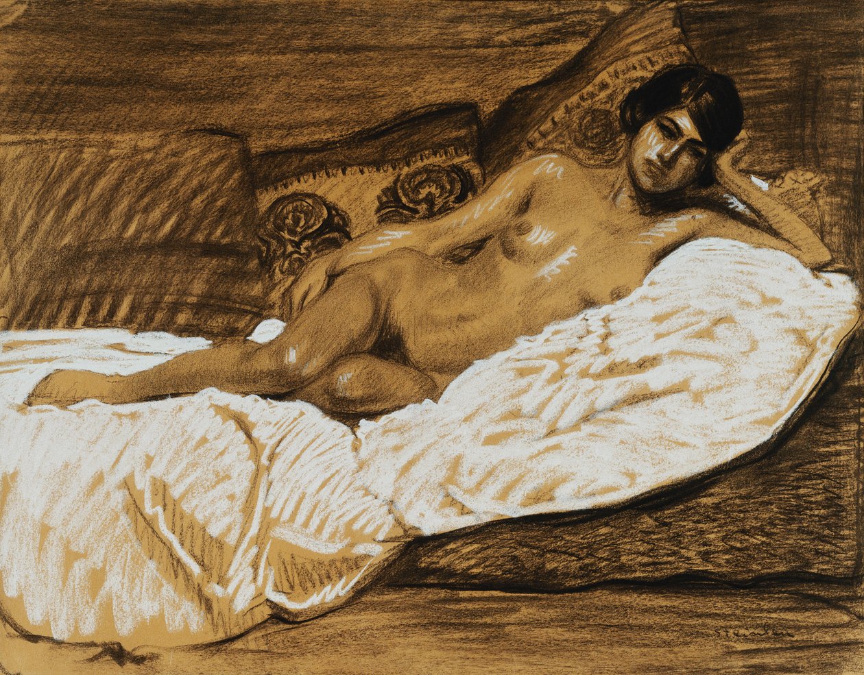 Nago Wyciągnięty; Nu Allong, autorstwa Théophile Alexandre Steinlen