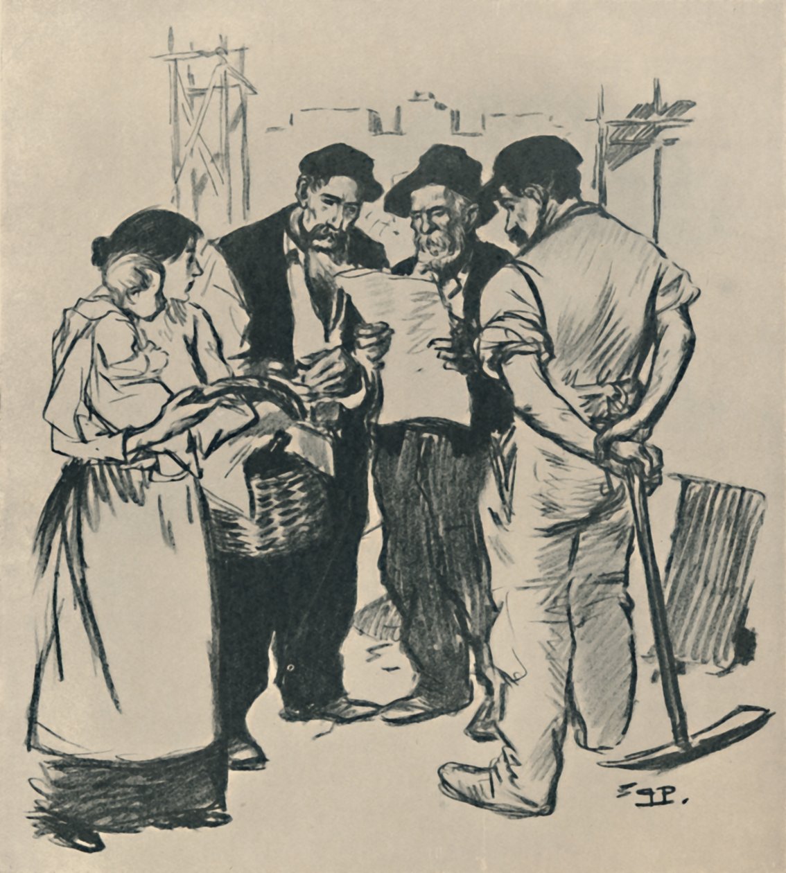 Powrót, c1894, 1919 autorstwa Théophile Alexandre Steinlen