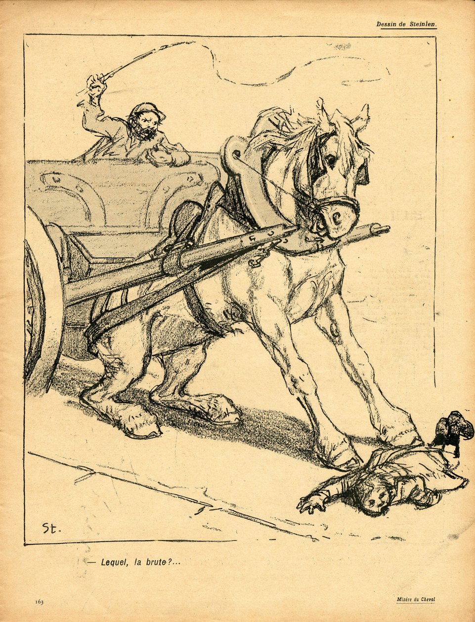 Talerz masła, satyryczny w kolorach autorstwa Théophile Alexandre Steinlen