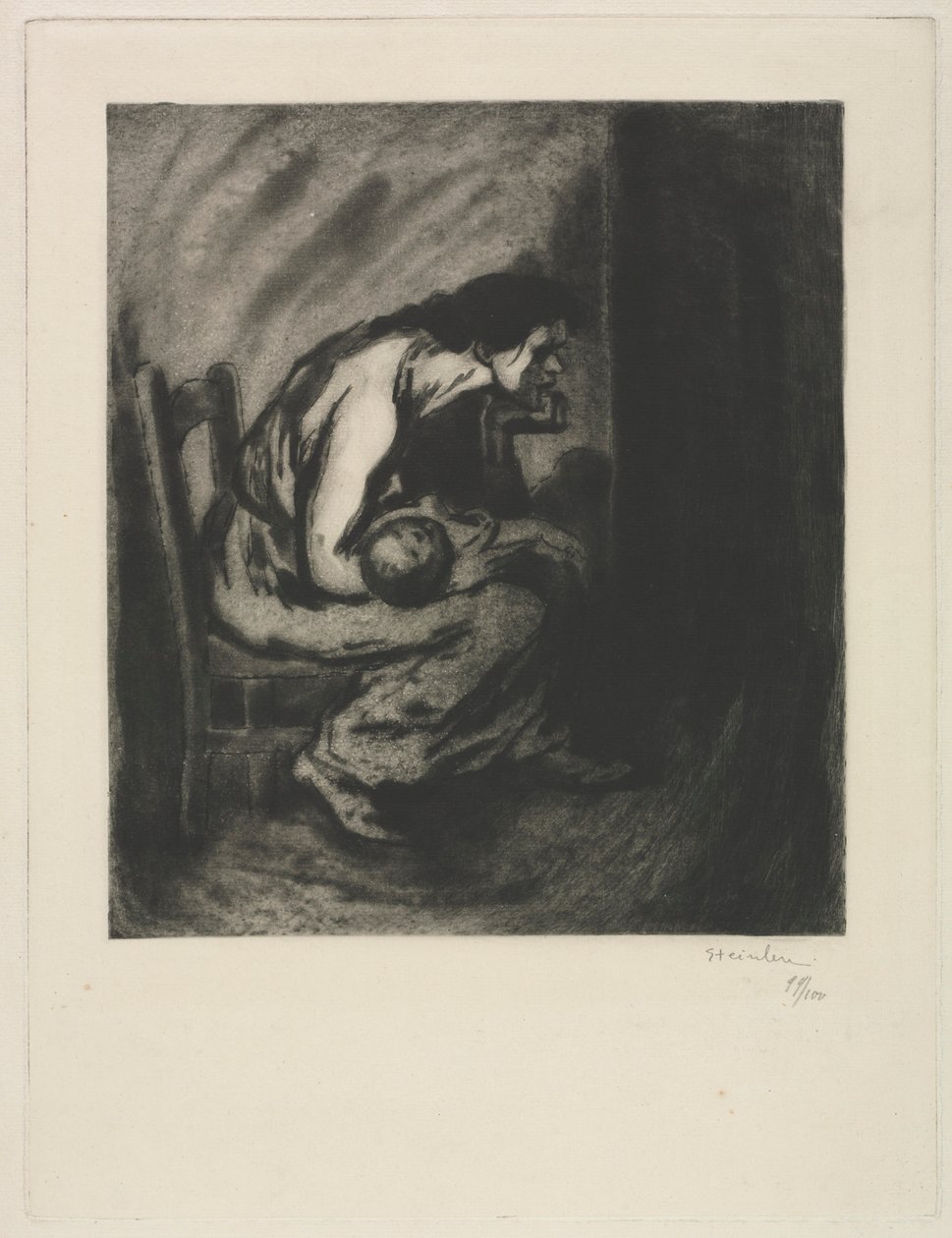 Chore dziecko autorstwa Théophile Alexandre Steinlen