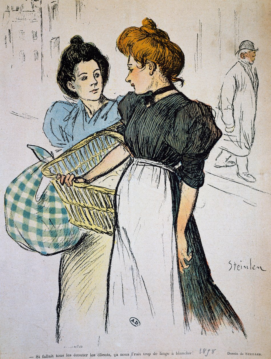 Praczki, druk, Francja autorstwa Théophile Alexandre Steinlen