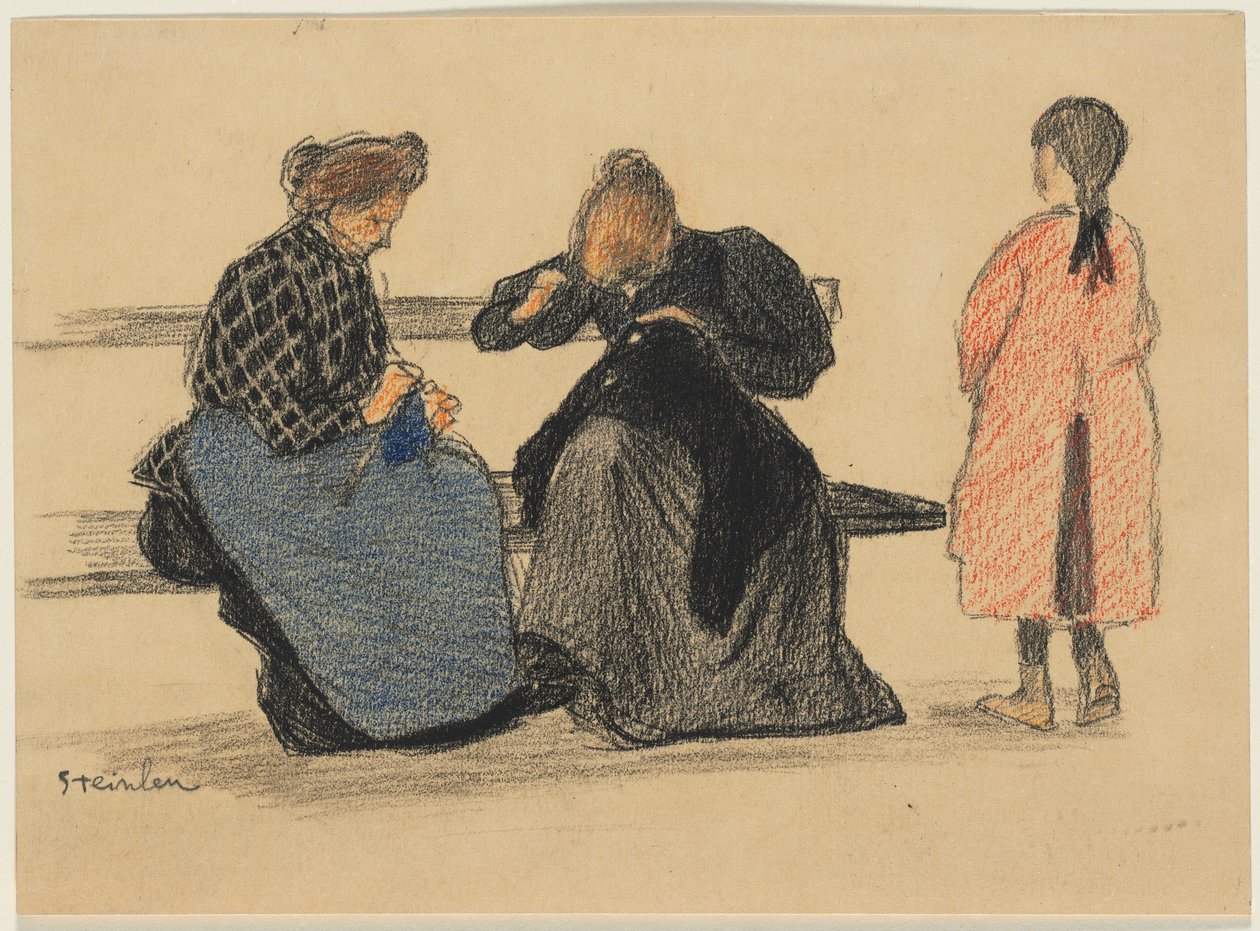 Trzy postacie, 1900. autorstwa Théophile Alexandre Steinlen