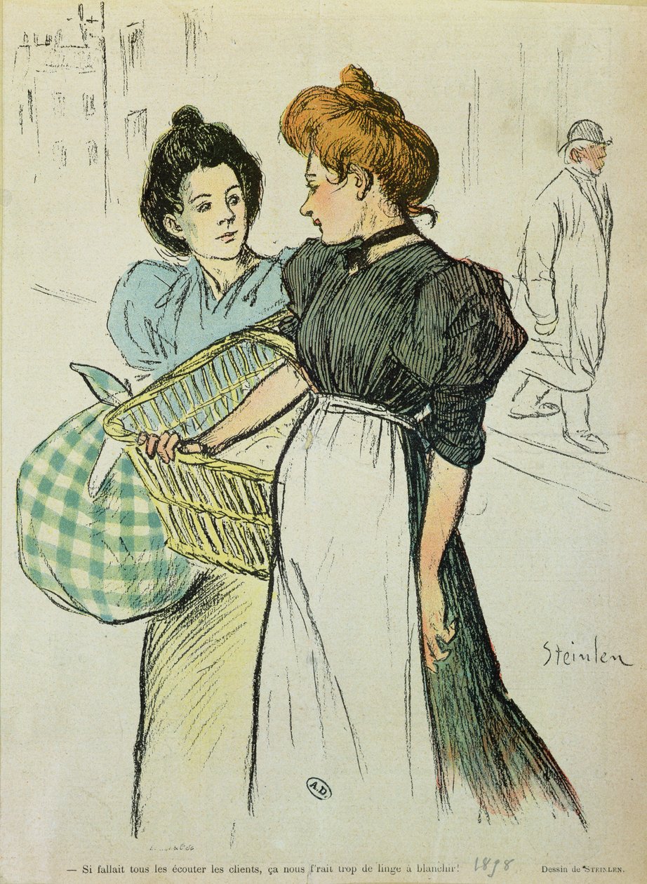 Dwie praczki, 1898 autorstwa Théophile Alexandre Steinlen