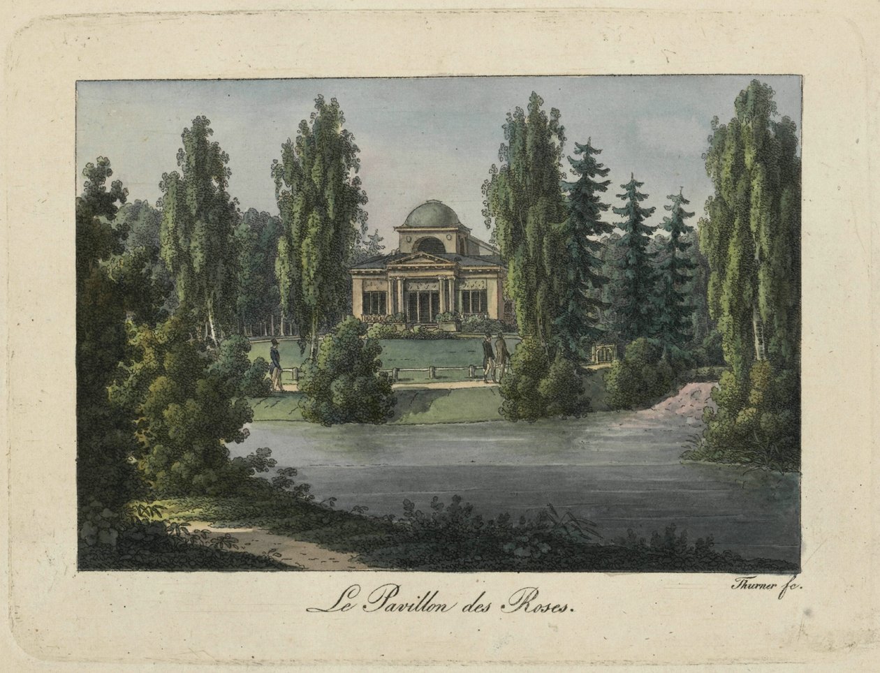 Pawilon Różany w parku Pawłowsk, lata 1810. XIX wieku. autorstwa Thurner