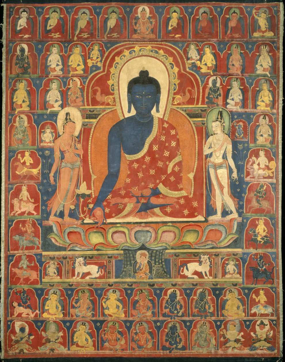 Malowany sztandar autorstwa Tibetan School