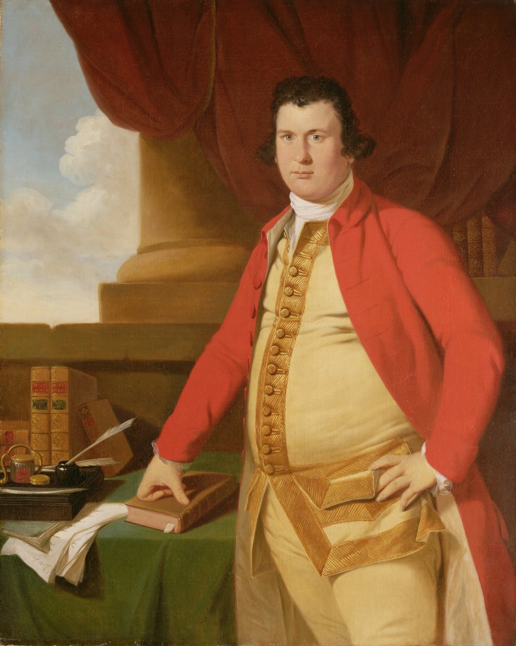 Nieznany człowiek, ok. 1764-69 (olej na płótnie) autorstwa Tilly Kettle