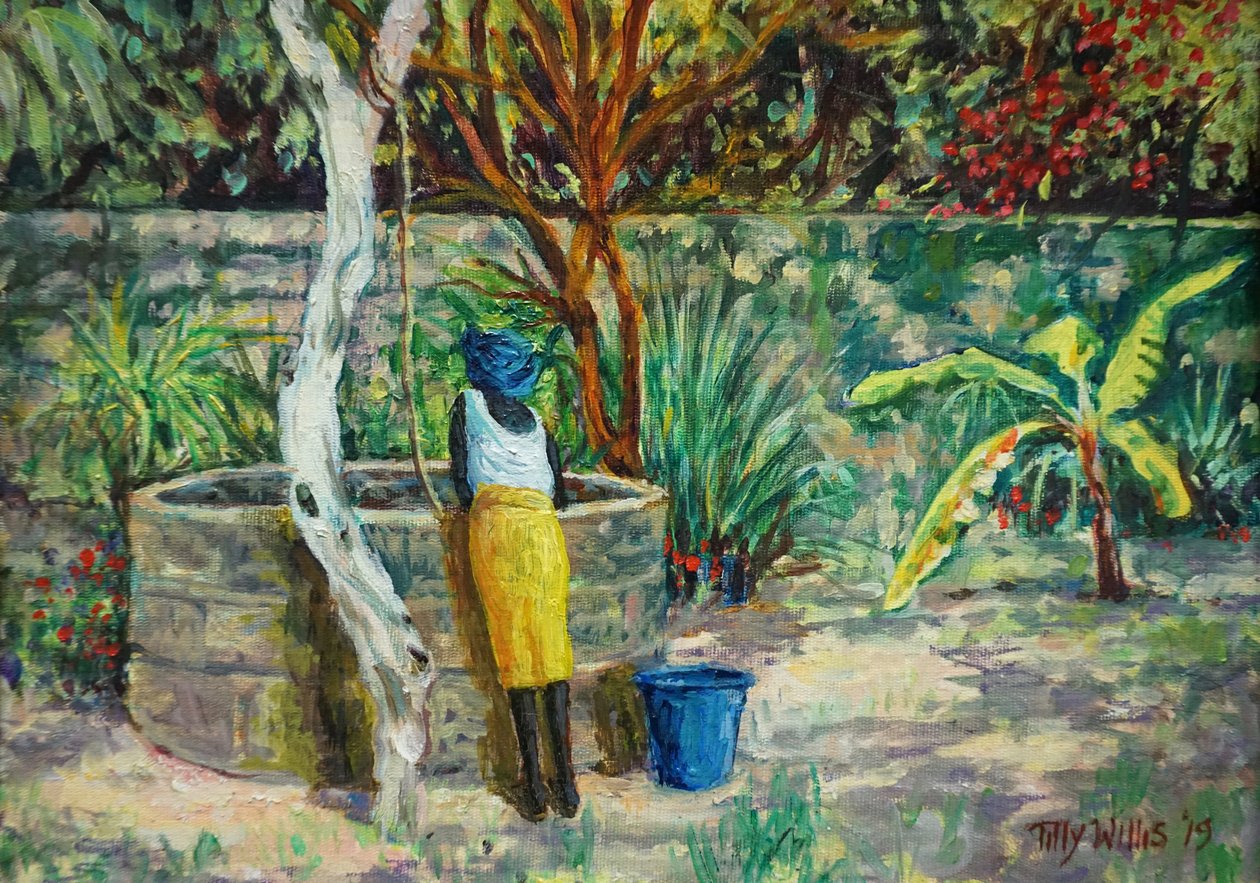 Niebieskie wiadro 2019 (olej) autorstwa Tilly Willis