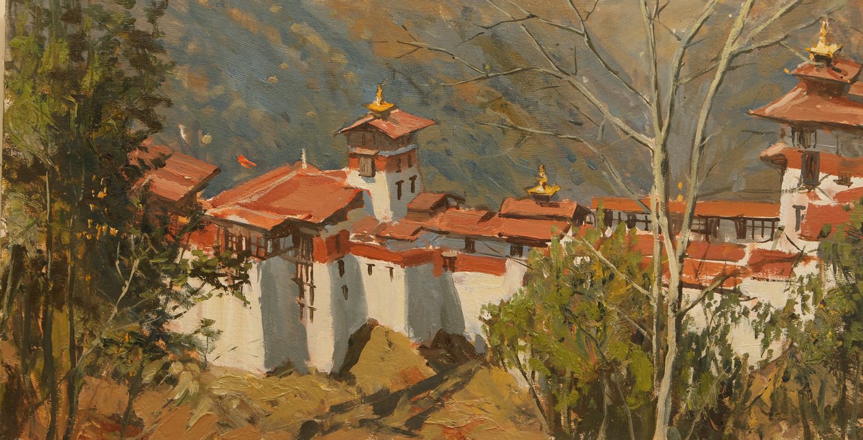 Trongsa Dzong autorstwa Tim Scott Bolton