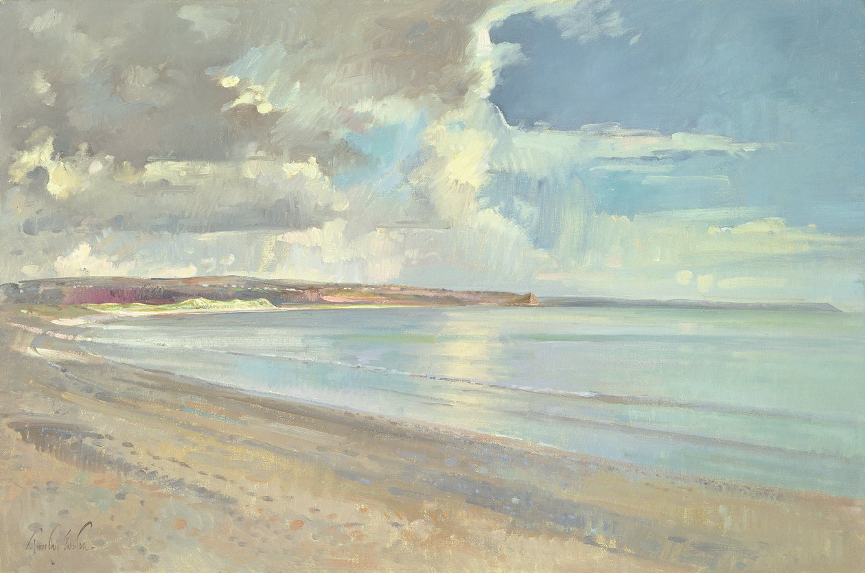 Odbite chmury, plaża Oxwich, 2001 autorstwa Timothy Easton