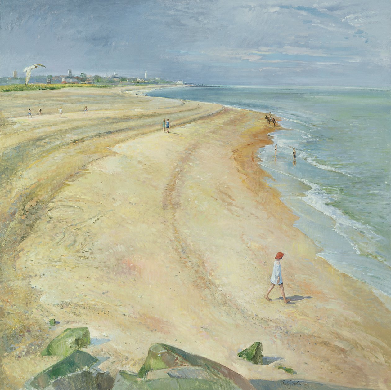 Krzywa plaża, Southwold, 1997 autorstwa Timothy Easton