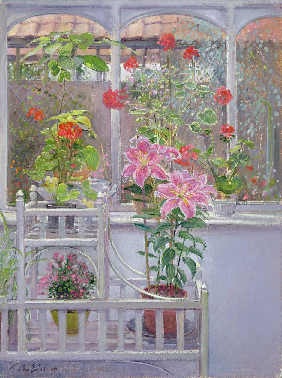 Przez okno ogrodu zimowego, 1992 autorstwa Timothy Easton