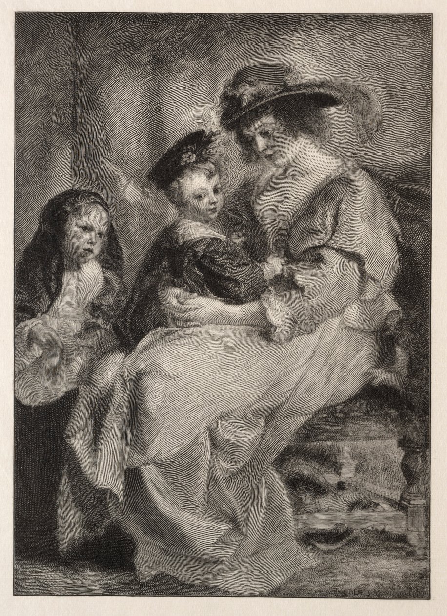 Helen Fourment i jej dzieci, 1894. autorstwa Timothy Cole