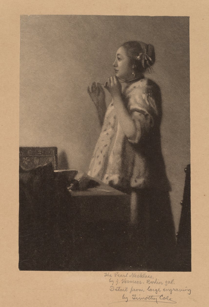 Naszyjnik z pereł autorstwa Timothy Cole after Johannes Vermeer
