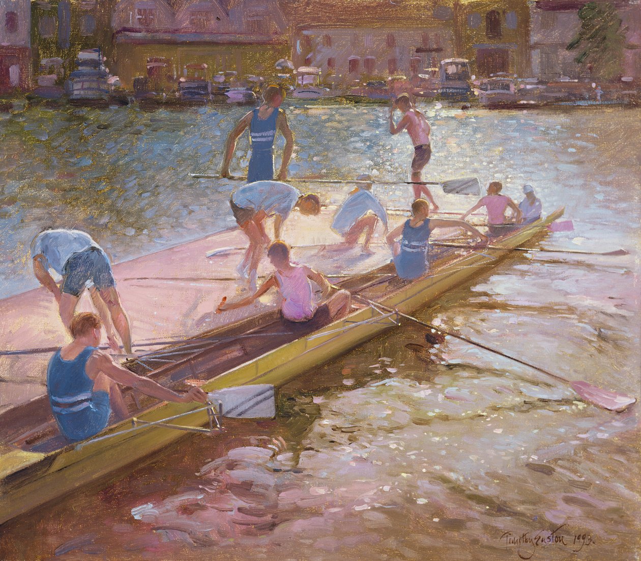 Na tratwie, Henley, 1993 autorstwa Timothy Easton