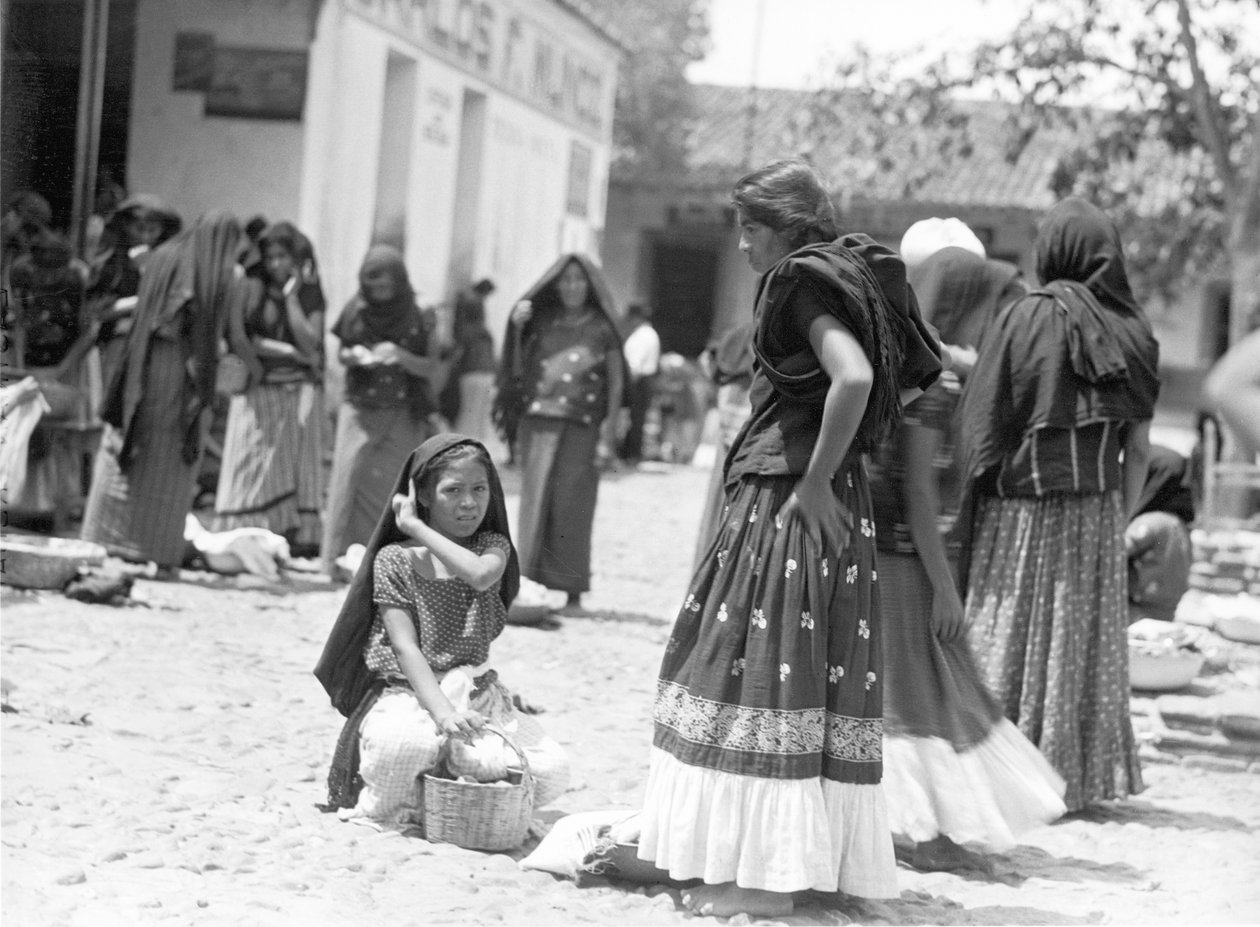 Rynek w Tehuantepec, Meksyk, 1929 r. autorstwa Tina Modotti
