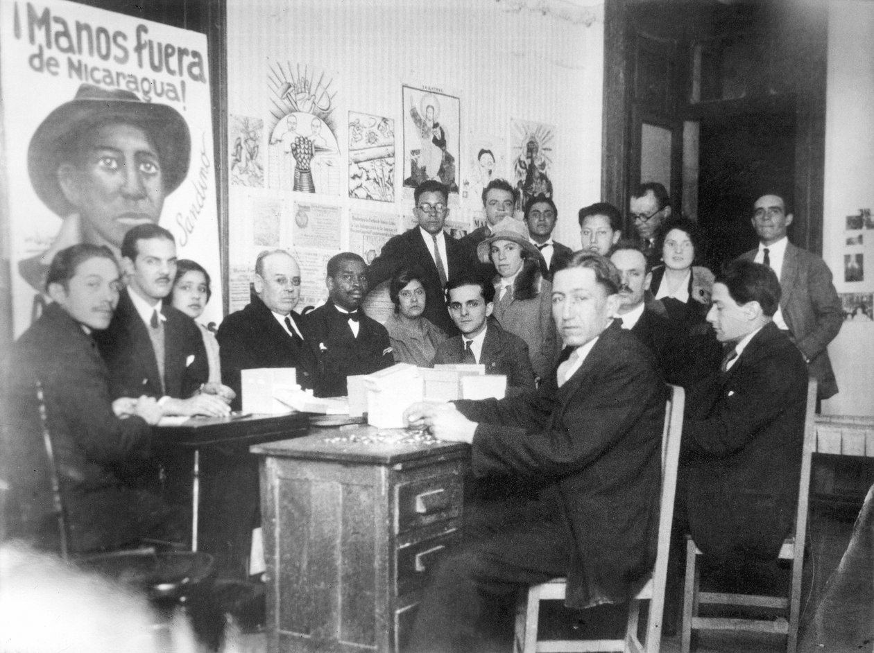 Komitet "Ręce precz od Nikaragui", Miasto Meksyk, 1928 r. autorstwa Tina Modotti