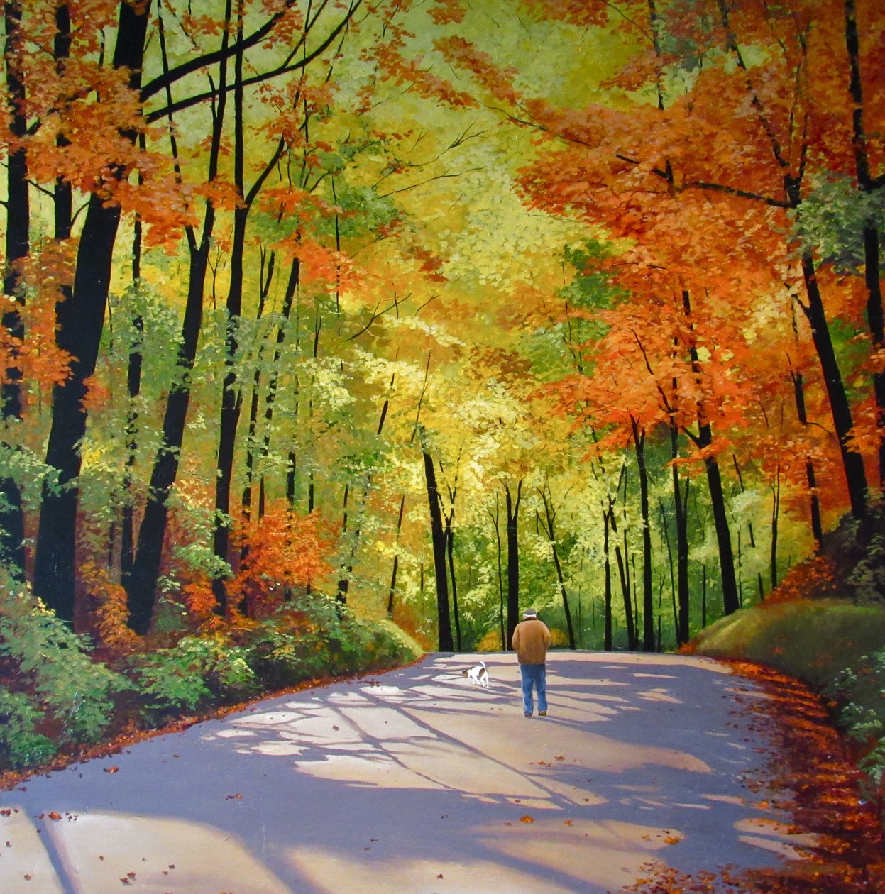 Walking Together, 2017 (akryl na płótnie) autorstwa Tina Palmer