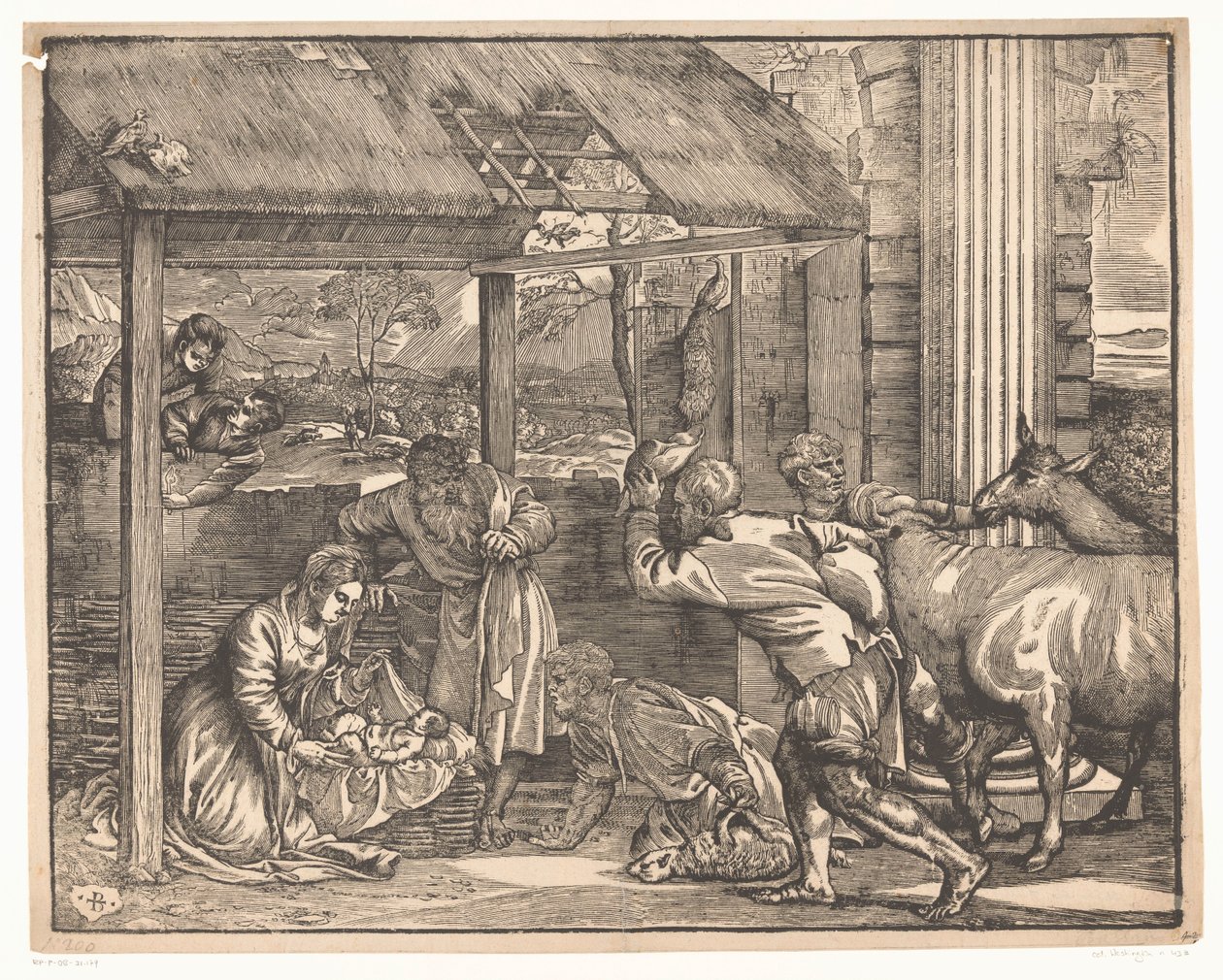 Adoracja pasterzy autorstwa Titiaan (attributed to)