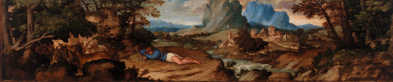 Śpiący Pasterz autorstwa Titian (Tiziano Vecellio)