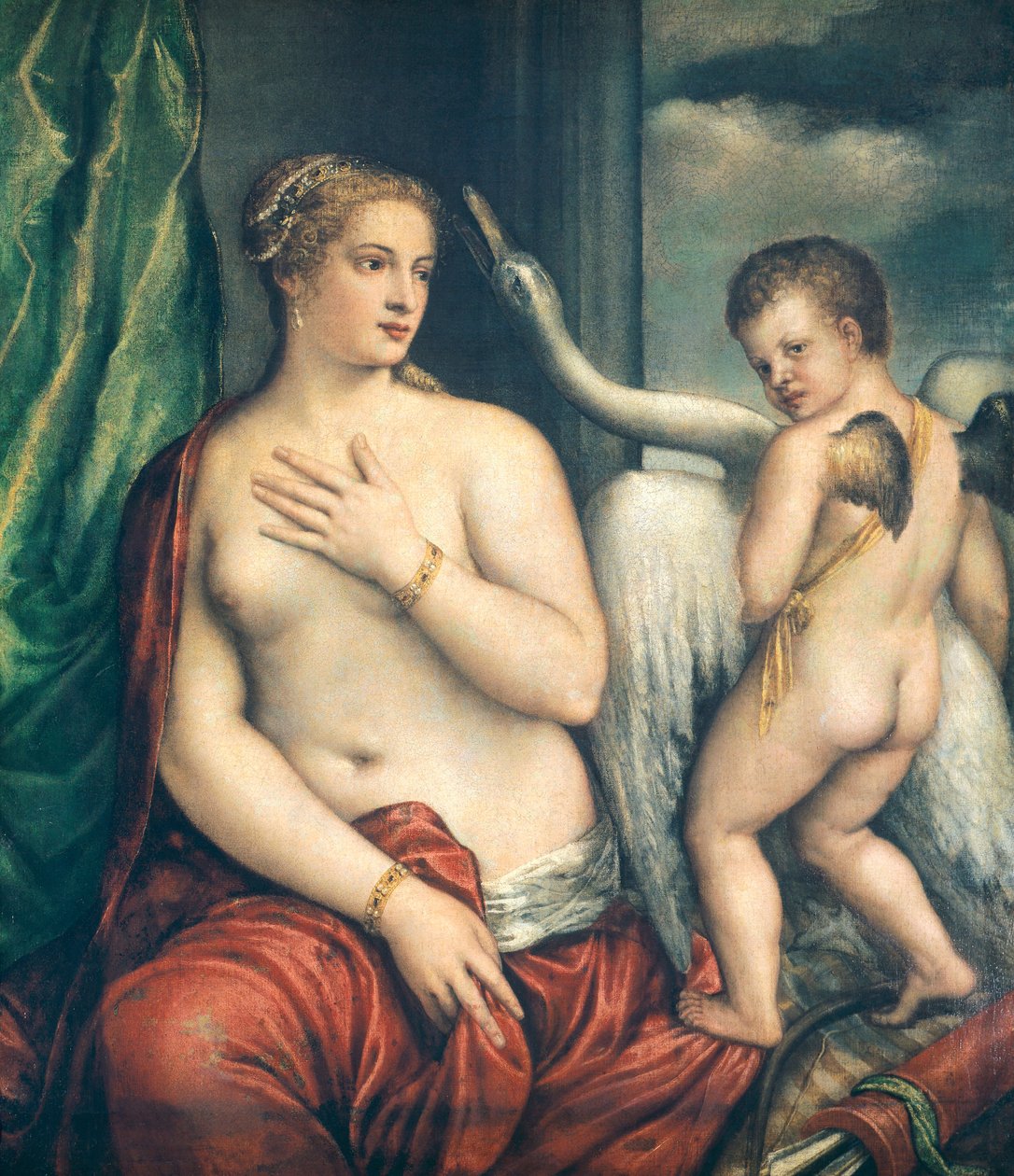 Leda, Tycjan (ok. 1490-1576) autorstwa Titian (c.1488 1576)