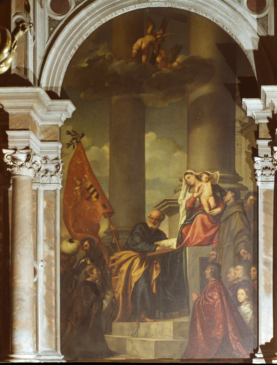 Święta rozmowa autorstwa Titian (c.1488 1576)