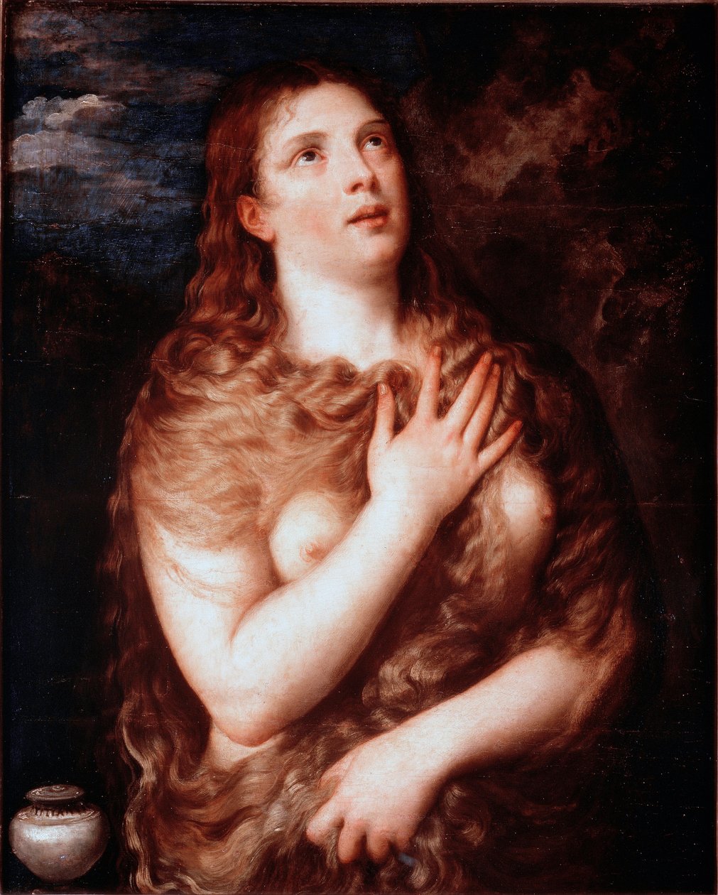 Maria Magdalena w pokucie (malarstwo, ok. 1533) autorstwa Titian (c.1488 1576)