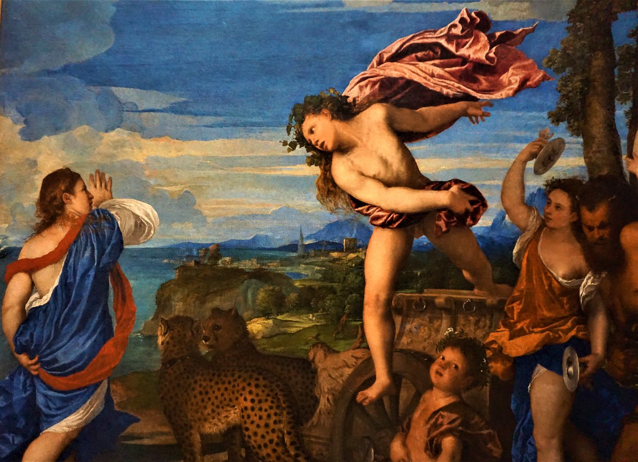 Bachus i Ariadna autorstwa Titian