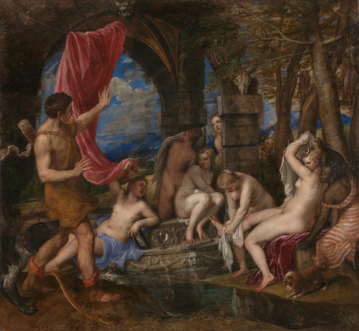 Diana i Actaeon autorstwa Titian