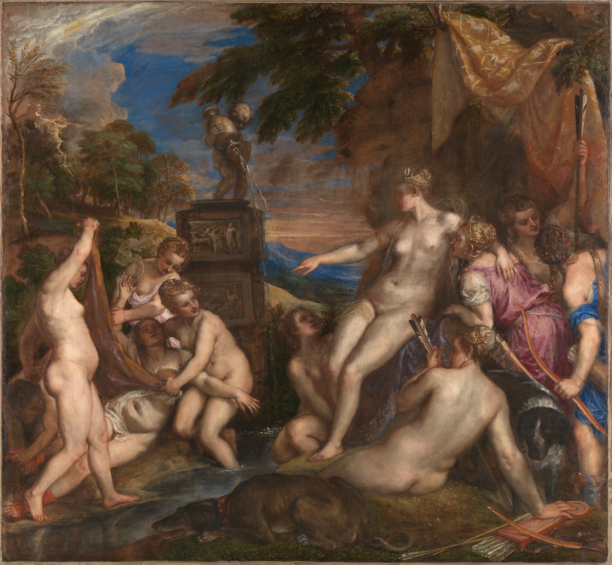 Diana i Kallisto, 1556-1559. autorstwa Titian