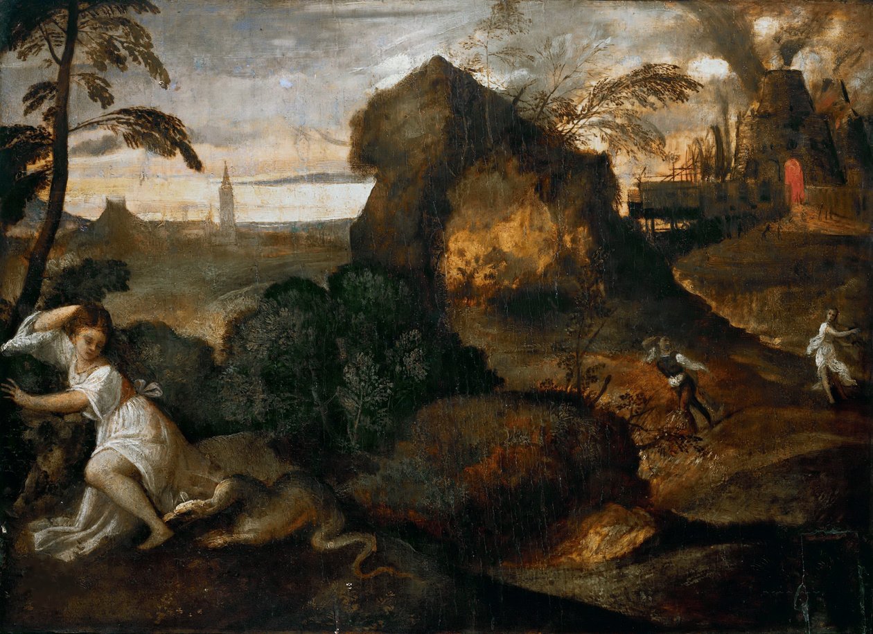 Orfeusz i Eurydyka, ca. 1505-1510. autorstwa Titian